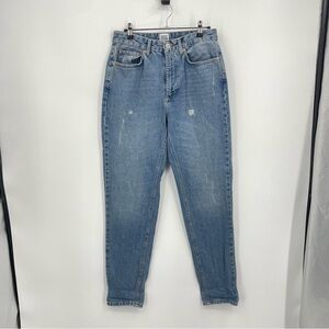 BDG Mom jeans size 27 light blue distressed high Rise classic